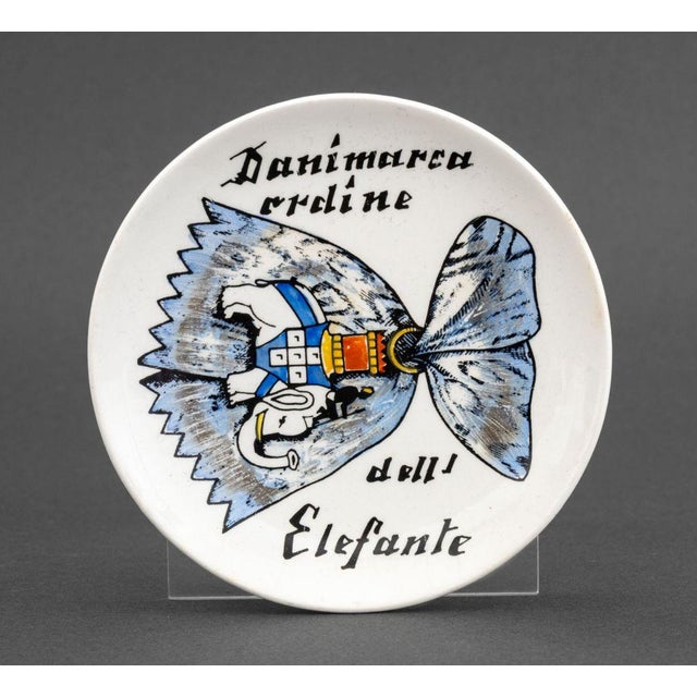 Mid 20th Century Mid 20th Century Fornasetti "Al Merito" Porcelain Coasters, 7 For Sale - Image 5 of 17