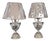 Mid 20th Century Regency Style, Urn Table Lamps, Porcelain, Painted Wood, France - a Pair For Sale