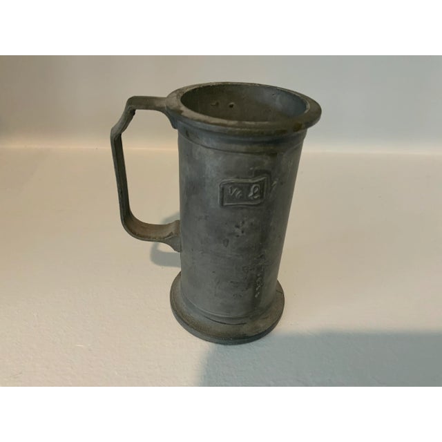 Antique Italian Pewter Graduated Liter Measuring Cups- Set of 4 For Sale In Chicago - Image 6 of 13