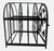 Late 20th Century Vintage 90s Black Metal Ivy Wine Rack 9 Bottle Tabletop Display For Sale - Image 5 of 11