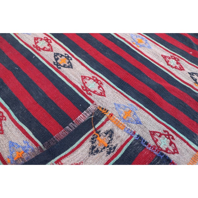 Textile 1980s Handmade Turkish Oushak Kilim For Sale - Image 7 of 10