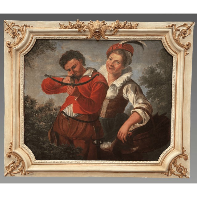 Haarlem School Artist, Man with a Crossbow, 17th Century, Oil Painting on Canvas, Framed For Sale - Image 5 of 5