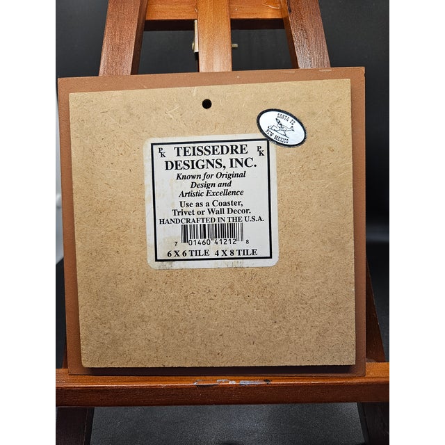 Vintage Cleo Teissedre Original Design Ceramic Tile Trivet Coaster Wall Decor Artist Signed Hummingbird