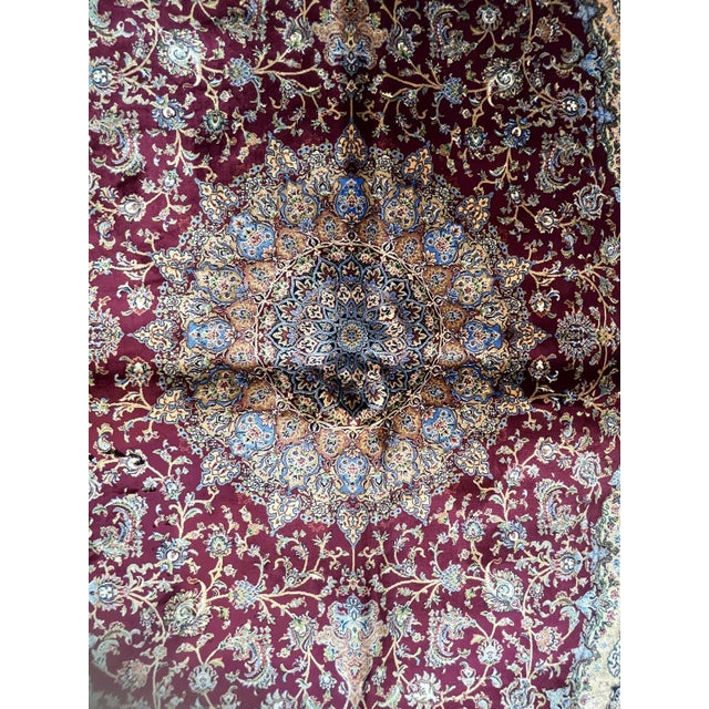 Silk pile Signed Turkish rug -