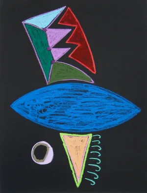 Michael Di Cosola Colorful Abstract in Pastel, Circa Late 20th Century