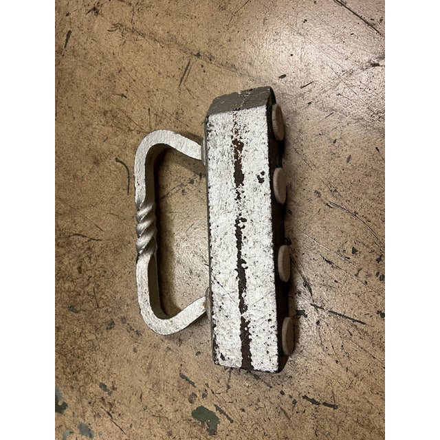Antique Silver Tailor’s Sad Goose Iron Twisted Handle For Sale - Image 4 of 6