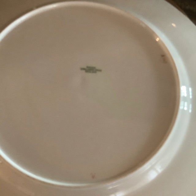 Set of 12 Spode Copelands Cobalt Dinner Plates, Acid Etched Gold For Sale - Image 9 of 13