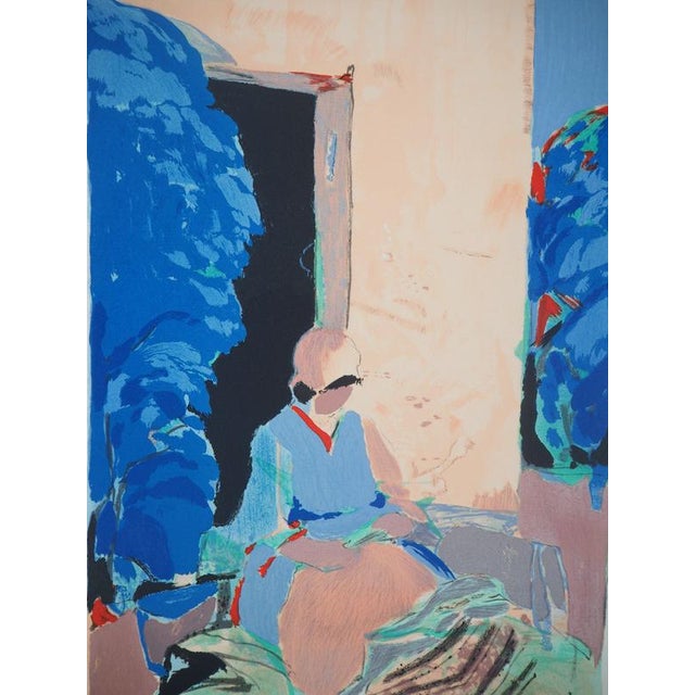 Gabriel GODARD (1933-2023) The peasant Original color lithograph Signed in pencil Justified Artist's proof On Vellum 38 x...