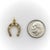 Late 19th Century Victorian 14k Gold With Silver Front Diamond Horseshoe Charm or Pendant For Sale In Los Angeles - Image 6 of 9