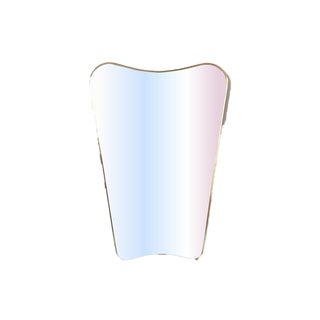 Vintage Brass Shield Mirror, 1970s For Sale