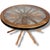Rustic Vintage Ship Wheel Table in Elm and Oak with Glass Top For Sale - Image 3 of 9