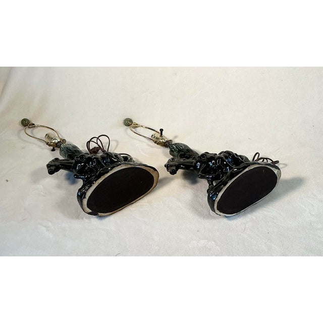 Pair 1950s Phil-Mar Vintage Mid Century Modern Table Lamps Mare & Colt Horse For Sale In Greenville, SC - Image 6 of 12