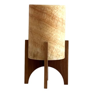 Comet No. 0208 Hand-Carved Alabaster Table Lamp by Material Lights For Sale