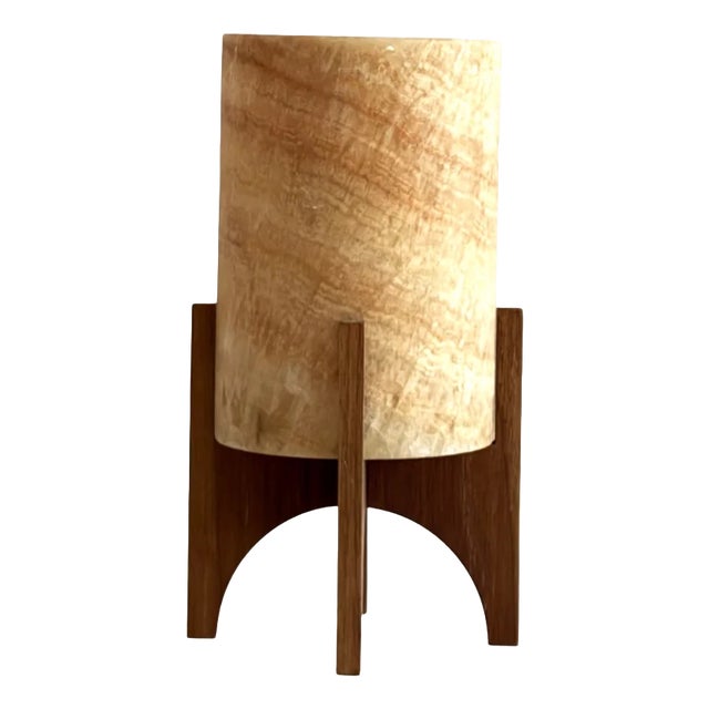Comet No. 0208 Hand-Carved Alabaster Table Lamp by Material Lights For Sale