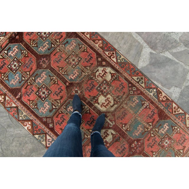 In northwestern Uzbekistan stands Karakalpakstan where this antique rug originates from. The rug is harmonized with a...
