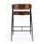 Brown Dallas Leather & Iron cushioned 28.5" Bar Stool, Medium Brown For Sale - Image 8 of 10