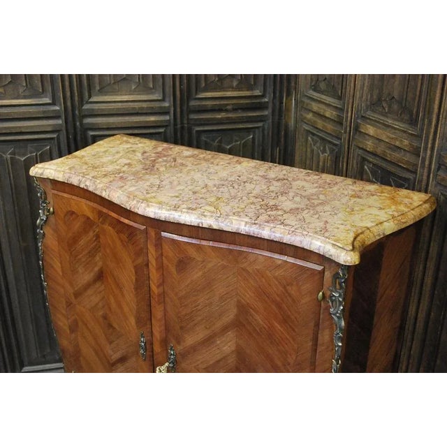 Antique French Serpentine Side Cabinet, 1910s For Sale - Image 4 of 8