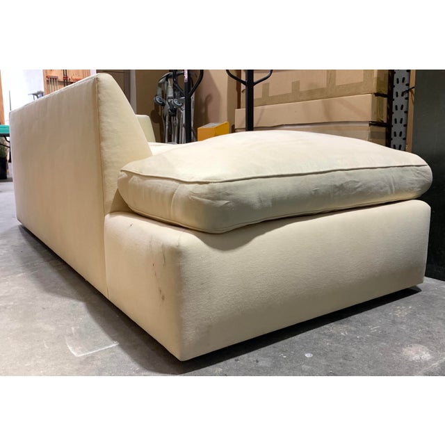 Contemporary Cream Linen 'Right Back' Sofa by Waldo Fernandez For Sale - Image 4 of 18