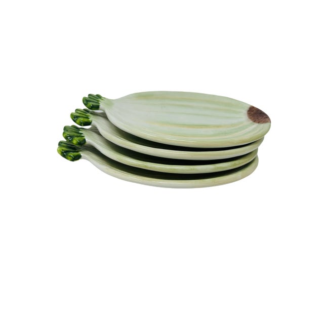 Vintage Baum Brothers Ceramic Onion Salad Plates a Set of 4 For Sale - Image 4 of 13