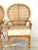 Pair Bamboo & Rattan Fan Back Arm Chairs For Sale - Image 4 of 18