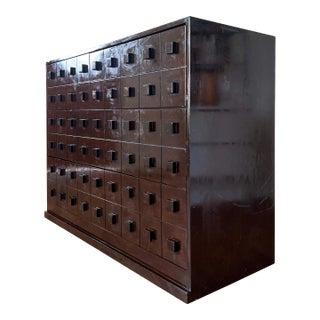 1970s Brutalist Ebonized Chest of Drawers For Sale