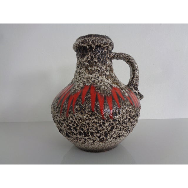 Glazed Lava Ceramic Handled Vase from Scheurich, Germany, 1970s For Sale - Image 16 of 16