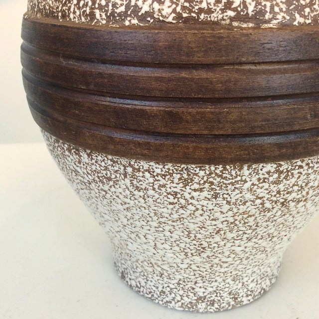 Brown French Ceramic Table Lamp, 1940s For Sale - Image 8 of 13