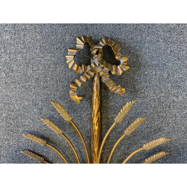 La Barge Vintage Large La Barge Hollywood Regency Style Brass 2-Light Wall Sconces - A Pair For Sale - Image 4 of 11