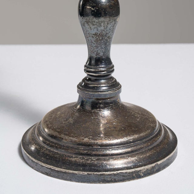 Early 20th Century France Gray Silver Candlestick For Sale - Image 9 of 15