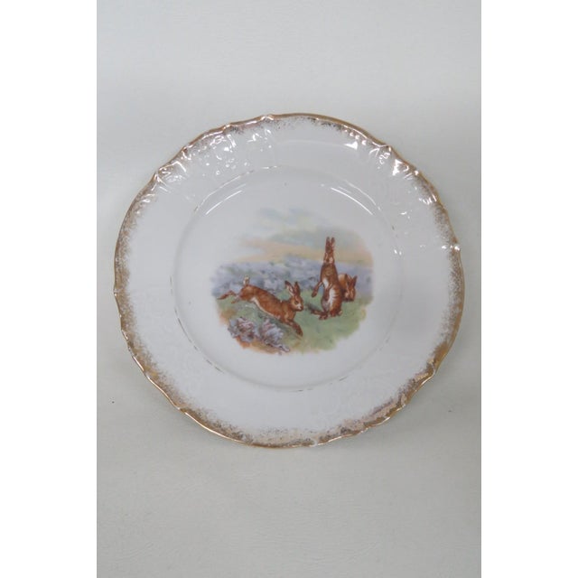 White Late 19th Century Joseph Schachtel Porcelain Wildlife Game Set 8pc With 7 Plates 1 Platter For Sale - Image 8 of 18