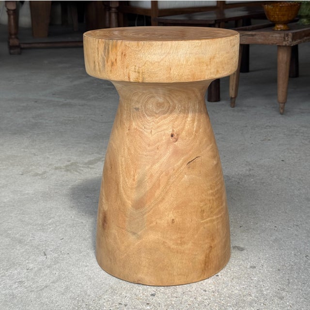 Side Table in Mango Wood, 1980s For Sale - Image 11 of 18