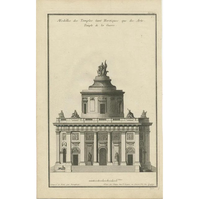 De Neufforge's Temple Designs, Engraving, 1770 For Sale - Image 3 of 6