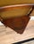 Industrial Antique Patented Sliding Seat Mahogany Triangular Corner Chair With Turned Legs and Brass Castor For Sale - Image 3 of 15