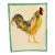 Whimsical Sherman Nobleman Folk Art Hand Painted Rooster on Ceramic Trivet Tile For Sale