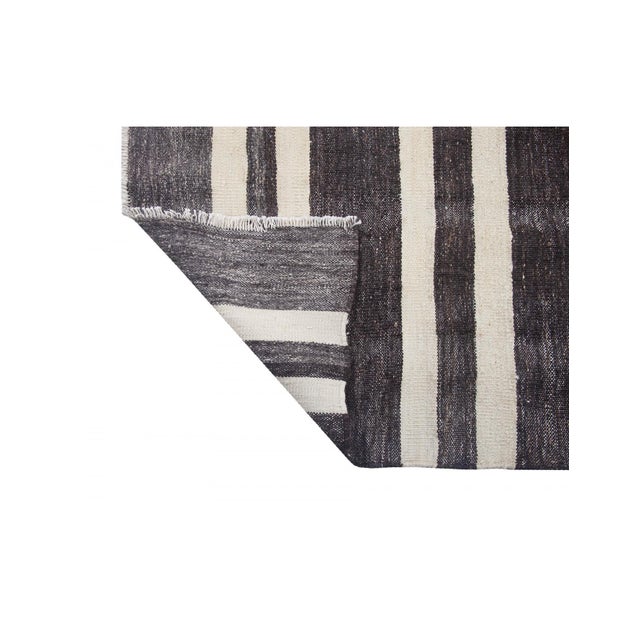 Striped Vintage Turkish Kilim Rug - 6`5" X 10`10" For Sale - Image 4 of 6