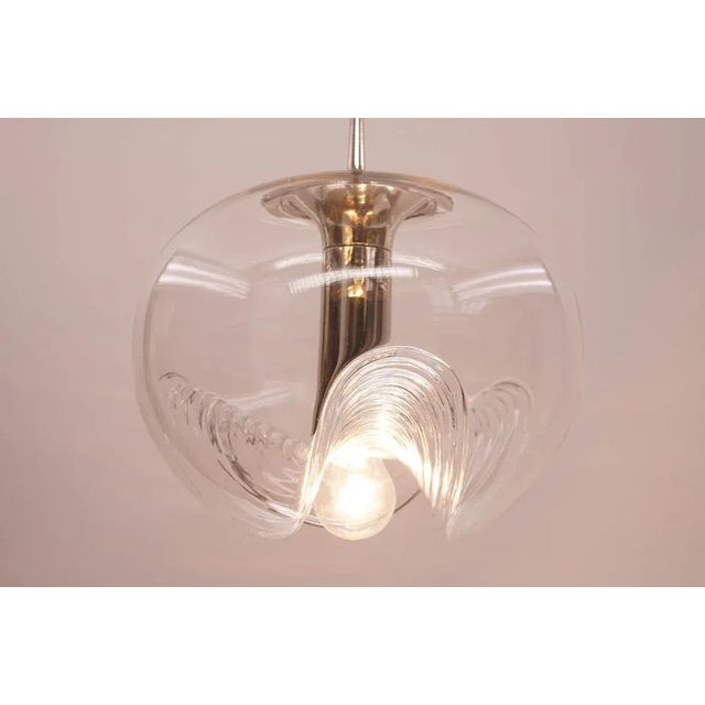 Large Wave Ceiling Lamp by Koch and Lowy for Peill and Putzler For Sale - Image 9 of 11