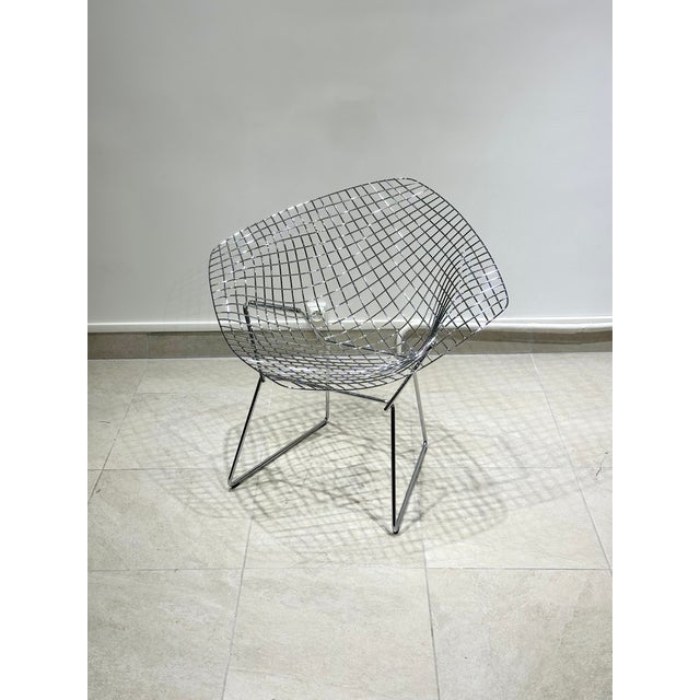 Silver Set of Diamond Armchairs by Harry Bertoia, 2000 For Sale - Image 8 of 13