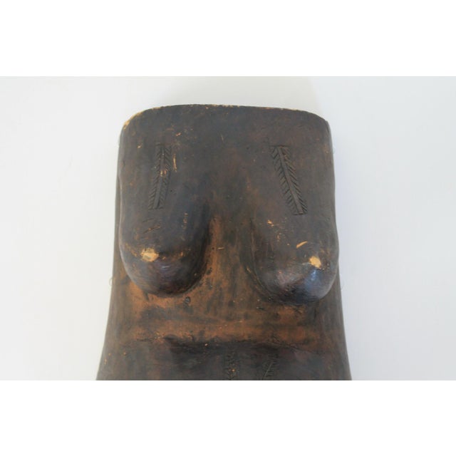 Figurative African Art Makonde Mask for Belly and Fertility Wall Art For Sale - Image 3 of 9