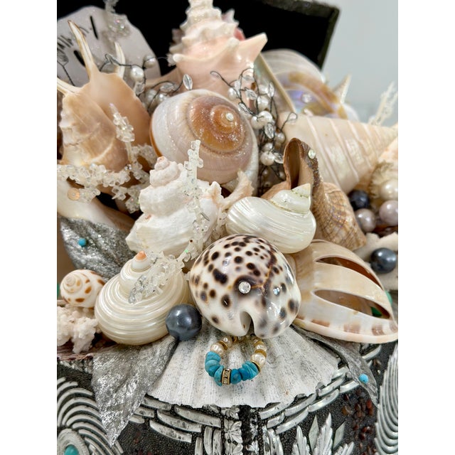 Chrome Coastal Seashell Box Sculpture For Sale - Image 8 of 13