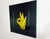 Gold Natasha Lelenco, Organic Hand Gesture with Citrus Form and Digital Symbolism, 2026, Acrylic on Panel For Sale - Image 8 of 10