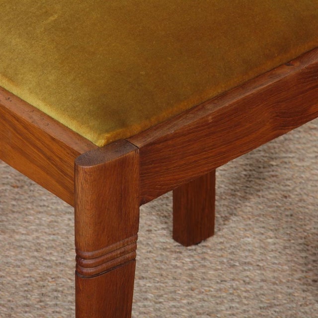 French Green Wooden Chair, 1950s For Sale - Image 4 of 7