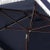 Contemporary Outdoor Milan Fringe 7.5 ft Square Crank Umbrella - Navy/White For Sale - Image 3 of 6