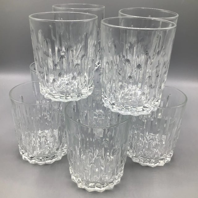 Rare Vintage Italian Crystal Lowball Glasses With Vertical Cut Drip Lines-Set of 11 For Sale - Image 13 of 13