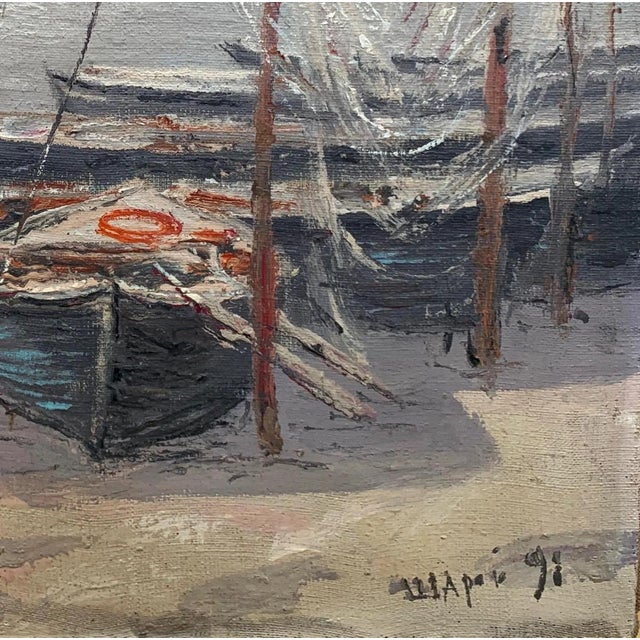Original River Landscape Oil Painting, Ukrainian Artist, 1991 42-43 For Sale - Image 6 of 6