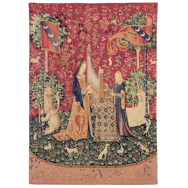This beautiful tapestry is Silkscreened (also known as serigraphed) onto an irregularly woven fabric made from wool,...