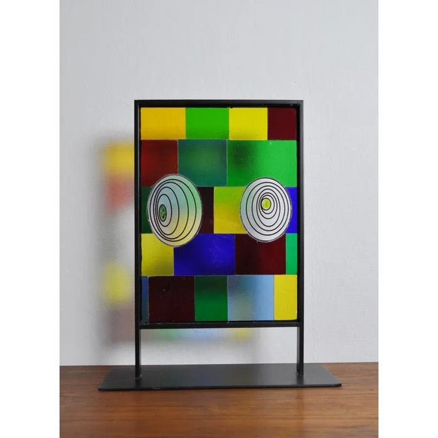 Contemporary abstract geometric sculpture "chameleon" made by the danish artist and designer peter stuhr, 2004 art size:...