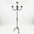 Black Hand Forged Iron Floor Candelabra 48.5″ (123cm) Antique Copper Patina 3-Arm Wide Base Stable Candle Holder Rustic Decor For Sale - Image 8 of 9