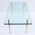 This large side table from the 1950s was owned by a now retired manager of Fontana Arte. Massive (greenish) glass plate...