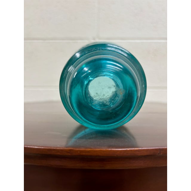 Vintage Hemingray 42 Aqua Teal Glass Insulator For Sale - Image 4 of 7
