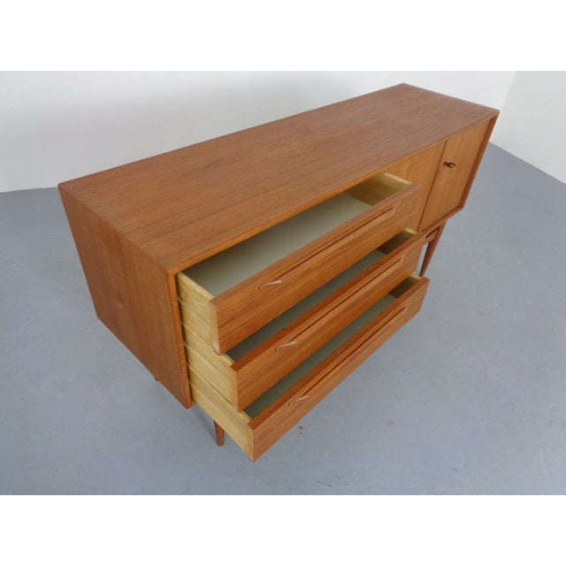 Brown Small Teak Sideboard by Heinrich Riestenpatt for RT Möbel, 1960s For Sale - Image 8 of 18